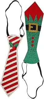 [LIFKOME] Christmas Tie Elk Felt Novelty Tie for Boys and Girls Adults Coordinated Style for Holiday Parties