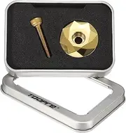 sourcing map 1 1/4" OD Bicycle Headset Stem Top Cap Aluminum Alloy Cycling Headset Cover Stem with M6 Bolt for Mountain Road Bike MTB, Gold