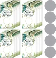 Outus 100 Pieces Gift Certificates Scratch Cards for Small Business for Small Bu