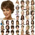 Womens Real Natural Short Straight Wavy Curly Full Wigs Pixie Cut BOB Wig Hair*