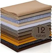 MITINU 12 Rolls 8"x35" 1.4mm Thick Soft Felt Fabric Sheet 12 Assorted Brown Series Colors Felt Pack Pastel Felt Sheets for DIY Craft Sewing Squares Nonwoven Patchwork