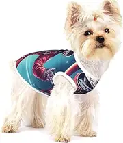 Cool Man in Outer Space Galaxy print Tshirts for Small Dogs Dog's Fashion Shirt Breathable Sleeveless Shirts for Small Dogs
