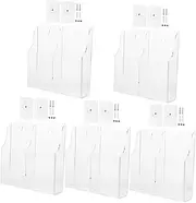 5pcs Remote Control Storage Box Key Bedside Wall Organizer Wall Mount Phone Holder for Bed Holder Wall Smartphone Wall Holder Hook Organiser Guys Mounted Rack Transparent Acrylic