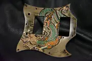 Leather pickguard Gibson SG Dragon full color