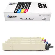 8x Toner for OKI C 3300 3400 3450 3600 N 43459329 - 43459332 CMYK