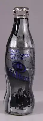 Coca Cola Coke Hilton Bottle Vinyl Wrapped 250ML Crown Sealed (FULL)