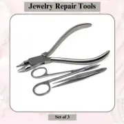 Mini Kit Pliers Tweezers Scissors For Flattening & Straightening Jewelry Wire