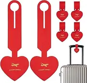 [Generic] Travel Suitcase Tags - Heart Waterproof Suitcase Tags, Fashionable Suitcase Tags for Business Trips, Cruise Ships, Commuting, Travel