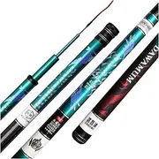 Fishing Rod Spinning Fishing Pole Carbon Fiber 28 Tunes Ultralight Super Hard Telescopic Hand Pole Long Section for Carp Feeder (Color : Blue, Size : 6.3m)