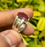 100% Natural Red Ruby Ring Solitaire Ring Elegant Red Ruby Happy Birthday Gift