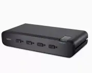 Belkin Advanced Secure F1DN104W-3 4-Port DisplayPort Dual Audio KVM Switch