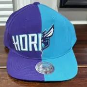 Men's Mitchell & Ness Teal/Purple NBA Charlotte Hornets Snapback Cap