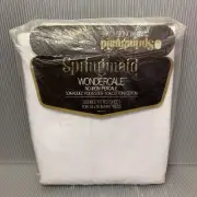 Vintage Springmaid Wondercale White Double Fitted Sheet (54 x 76 Mattress) NOS