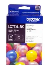 3x Brother Genuine LC-77XLBK H/Yield BLACK Ink For J6510DW J6710DW - 2.4K Pages