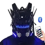 Cool Built-in Bluetooth Integrated Full Face Mask Helmet Led App Controlled New