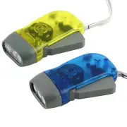 LED Hand Press Generator Crank Power Clockwork Flashlight Home Outdoor