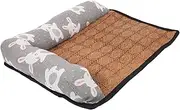 Alasum Cooling Dog Bed for Summer Breathable Pet Sleeping Mat with Slip Design Comfortable Rattan Cushion for Dog Bed Cage Sofa and Car for Hot Days