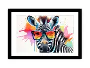 Cool Zebra Art Framed Print