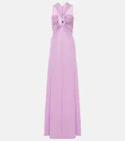 [Christopher Esber] Christopher Esber Helix embellished cutout jersey gown AU 10 pink