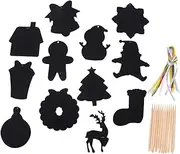 1Set Christmas Scratch Off Cards Festive Scratch Picture Cards for Creative Xmas Party Supplies Fun and Cartoon Designs for Holiday Decoration