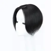 在飛比找momo購物網優惠-【米蘭精品】真髮髮片中長假髮(自然補髮7x10cm直髮女假髮