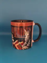 11 oz handmade ceramic coffee mug - allboutcats