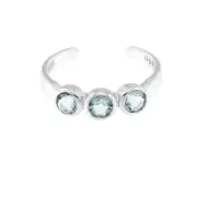 NEW Sterling Silver Blue Zircon Toe Ring Bling