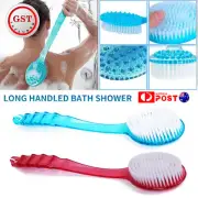 Body Massager Skin Cleaning Tool Back Brush Scrubber Long Handled Bath Shower AU