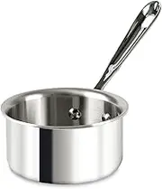All-Clad 42006 Stainless Steel Tri-Ply Bonded Dishwasher Safe Butter Warmer/Cookware, 0.5-Quart, Silver