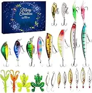 Fishing Advent Calendars 2024,24x Fish Christmas Advent Calendars Set, Fishing Lure Calendar Box Set, Fishing Tackle Set, For Fishing Lovers,Enjoy24 Days Countdown