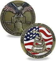 [Jokimu] US Liberty Bell Military Coin Don't Tread on Me Challenge Coin Collectable