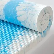SINWEEK 2 Inch Egg Crate Memory Foam Mattress Topper Twin XL, Twin Extra Long Mattress Pads for College Dorm Single Bed, Pressure Relieve CertiPUR-US Certified,39x80 Inches, Blue