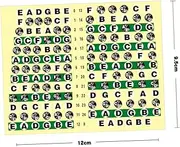 Levemolo 10pcs Guitar Fretboard Sticker Pack Acoustic Electric Guitar Notes Map Labels for Learning