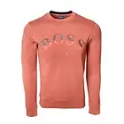 Hugo Boss Slim-Fit Curved Logo Sweatshirt 50457020 611 Orange
