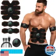 Grexemin ABS Stimulator Workout Equipment, Ab Machine USB Rechargeable Gear f