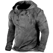 Men's Hoodie Blue Brown Khaki Gray Hooded Plain Drawstring Sports Outdoor Daily Holiday Polyester Streetwear Basic Casual Spring Fall Clothing Apparel Hoodies