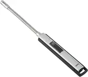 GEFU Curvo Lighter Long-Handled Lighter, Silver/Black, 12980
