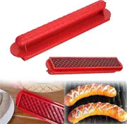 2pcs Hot Dog Cutter, Ham Cutter, Multifunctional Sausage Cutter, PP Stainless Steel Ham Cutter for Cutting in Grill and Sausage