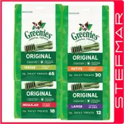 Greenies Original Dental Chews 510g Value Box Petite Teenie Regular Large