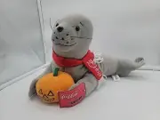 Vintage Tags Plush Coca Cola Baby Seal 2002 Pumpkin Halloween Scarf 14 Inch