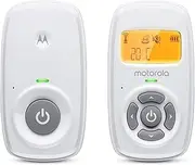 Motorola Nursery AM24 Baby Monitor Audio - Digital Baby Monitor with DECT Technology for Audio Monitoring Room Temperature Display - High Sensitivity Microphone and Two-Way Talk Function - White
