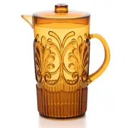 NEW Flair Decor Acrylic Scollop Des Pitcher Amber