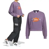 在飛比找Yahoo奇摩購物中心優惠-Adidas MC Crew N 女 紫橘色 舒適 好穿 休