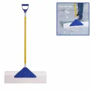 36" Snow Shovel Pusher Plow with Poly Blade & Reflective Tape