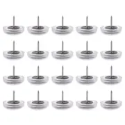 20Pcs Silicone Adjustable Threaded Stem Furniture Glides Nail Chair Leg Covers