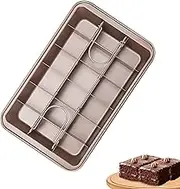 LMIP Brownie Pan with Dividers,Non-Stick Baking Pan,18 Pre-Cut Square Molds for Brownies,Brownie Pan, Lasagna Pan, Brownie Trays,and Cupcake Pan for Baking, Brownie Bites,12 X 8 X 2 Inches