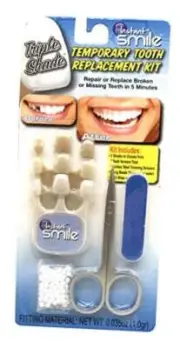Triple Shade Temporary Tooth Kit - Replace A Missing Tooth in Just 5 Minutes!