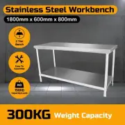 STAINLESS STEEL METAL WORKBENCH RESTAURANT KITCHEN BENCHTOP FREEZER WB186SS