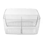 Clear Table Cabinet Plastic Stackable Container Divided Sections Organizer