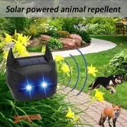 1 Pack Solar Nocturnal Animal Repeller with Flashing Light, Effective Coyote Deterrent for Yard, Farm and Garden